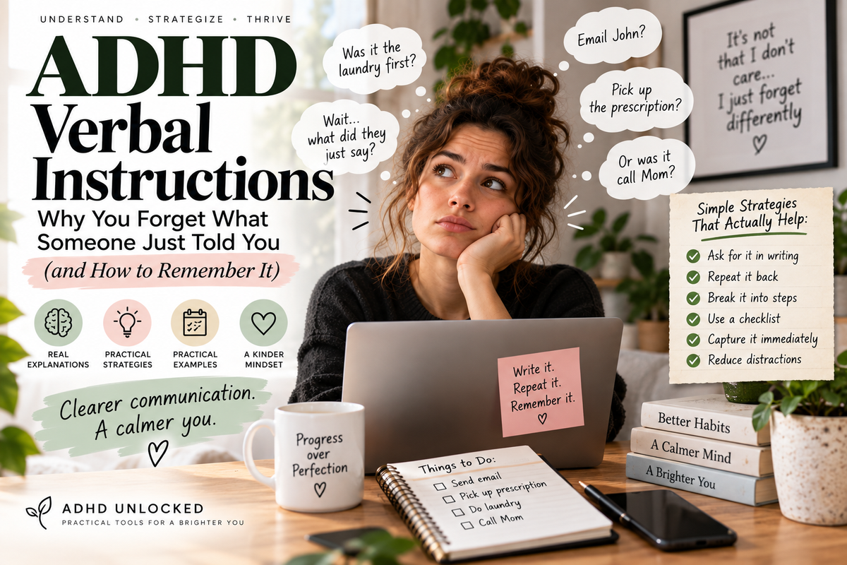 ADHD and Verbal Instructions: Why You Forget What Someone Just Said